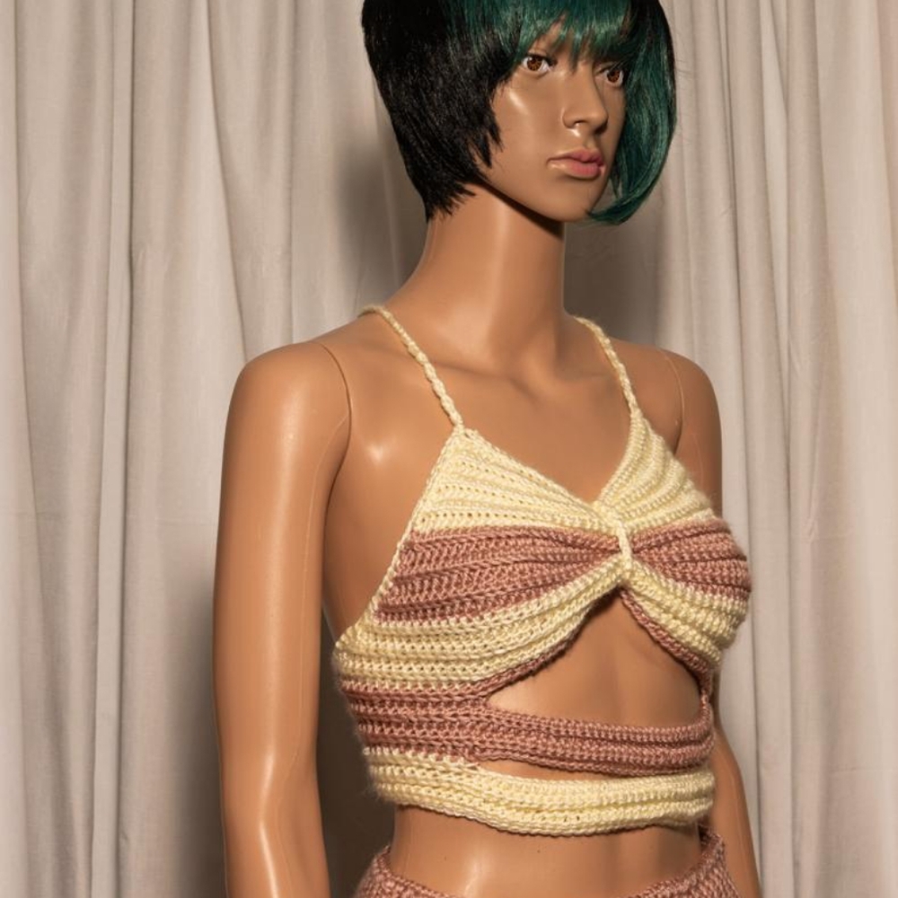 Handmade crochet skirt set - Picture 2 of 5